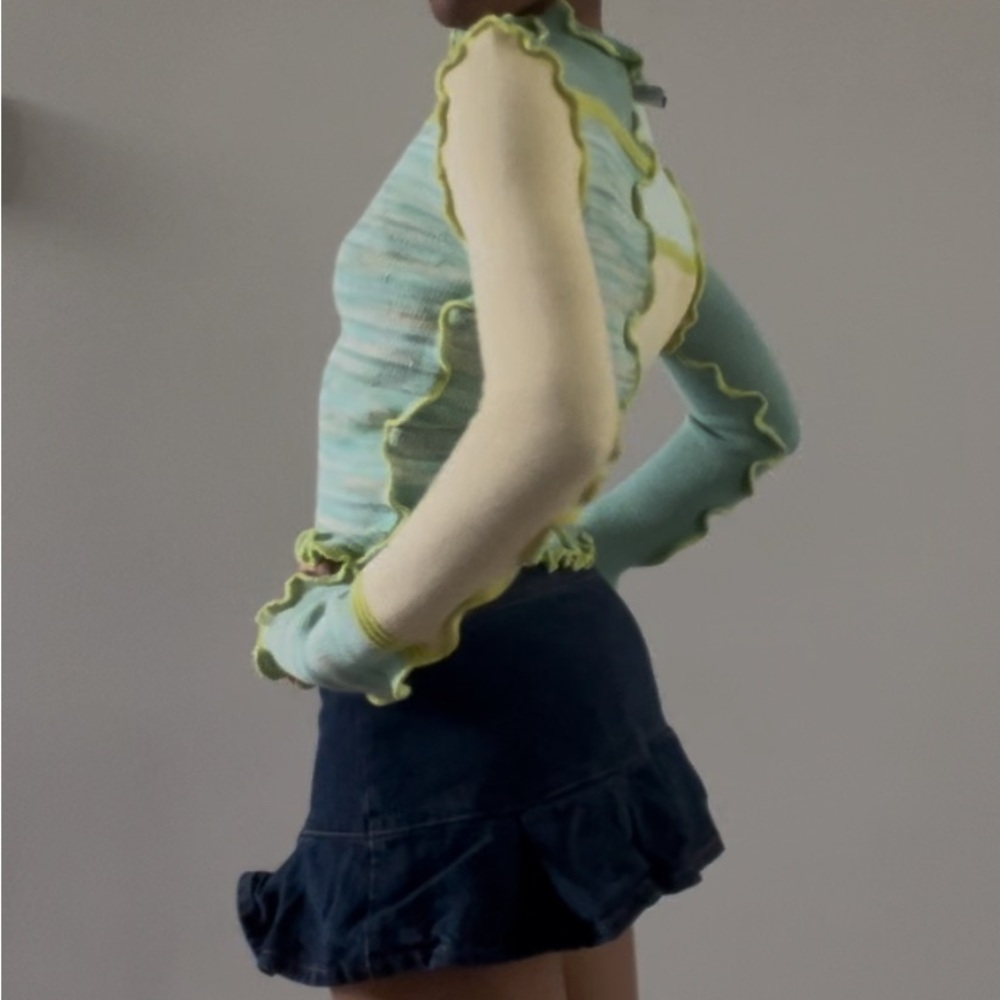 ASOS Pastel Ruffle Sweater - Picture 2 of 4